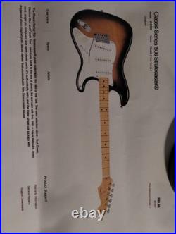 Fender Classic 50's Stratocaster Flamed Maple Neck Hard Tweed Case Fender Strap