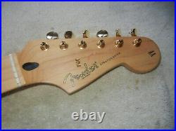 Fender Deluxe Player Stratocaster Neck Kluson Gold Tuners Maple Board 12 Radius Fender Deluxe Player Stratocaster Neck Kluson Gold Tuners Maple Board 12 Radius