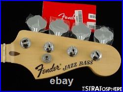 Fender Geddy Lee JAZZ BASS NECK + TUNERS J Maple Black Block Inlays