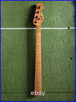 Fender Lic. Allparts Jazz Bass Neck. QUARTERSAWN ROASTED MAPLE. Made in Japan