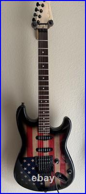 Fender Lic Mighty Mite Neck WithAmerican Flag Replacement Stratocaster Body Style Fender Lic Mighty Mite Neck WithAmerican Flag Replacement Stratocaster Body Style
