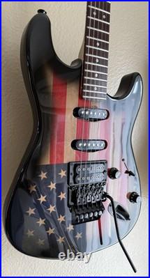 Fender Lic Mighty Mite Neck WithAmerican Flag Replacement Stratocaster Body Style Fender Lic Mighty Mite Neck WithAmerican Flag Replacement Stratocaster Body Style