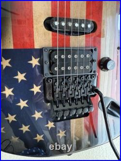 Fender Lic Mighty Mite Neck WithAmerican Flag Replacement Stratocaster Body Style Fender Lic Mighty Mite Neck WithAmerican Flag Replacement Stratocaster Body Style