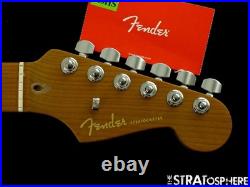 Fender Ltd. American Ultra II Strat NECK + TUNERS D Rolled Edges Roasted Maple
