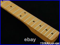 Fender Noventa Stratocaster Strat NECK with TUNERS 9.5 Radius C Guitar Maple