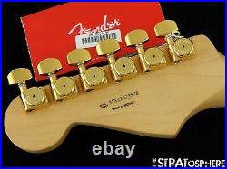 Fender Player Stratocaster Strat, NECK + HIPSHOT GOLD LOCKING TUNERS, Pau Ferro