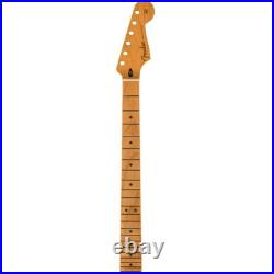 Fender Satin Roasted Maple Strat/Stratocaster Neck, 22 Jumbo, 12, Flat Oval