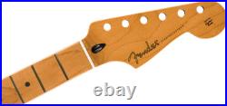 Fender Satin Roasted Maple Strat/Stratocaster Neck, 22 Jumbo, 12, Flat Oval