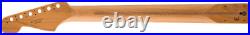 Fender Satin Roasted Maple Strat/Stratocaster Neck, 22 Jumbo, 12, Flat Oval