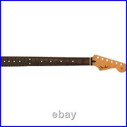 Fender Satin Roasted Maple Stratocaster Neck, 22 Jumbo, 12, Rosewood, Flat Oval