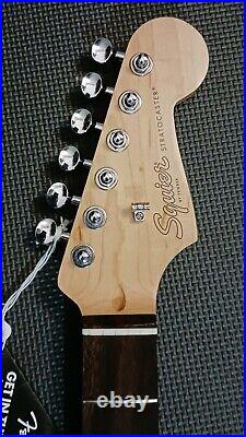 Fender Squier Strat DELUXE Neck Locking Tuners, Bone Nut, Roller Tree
