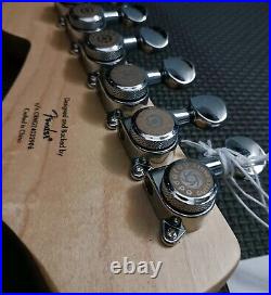 Fender Squier Strat DELUXE Neck Locking Tuners, Bone Nut, Roller Tree