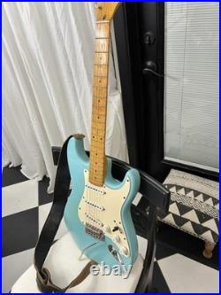 Fender Stratocaster Blue Electric Guitar 6 String Maple Fretboard with Strap 2003