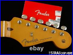 Fender Vintera II 50s RI Stratocaster Strat NECK + TUNERS, 1950s Maple Soft V