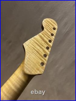 Ferocious Flame Maple Strat Guitar Neck Fits Fender & Warmoth