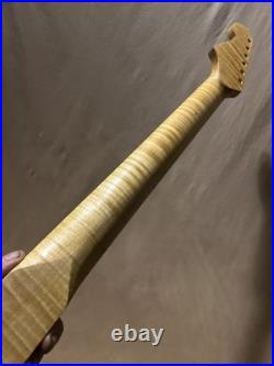 Ferocious Flame Maple Strat Guitar Neck Fits Fender & Warmoth