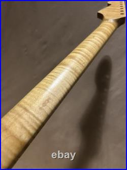Ferocious Flame Maple Strat Guitar Neck Fits Fender & Warmoth