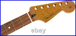 Genuine Fender ROASTED MAPLE Strat Neck, 22 Jumbo Frets/12/Pao Ferro/Flat Oval
