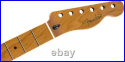 Genuine Fender ROASTED MAPLE Tele/Telecaster Neck, 22 Jumbo Frets/12/Flat Oval