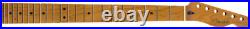 Genuine Fender ROASTED MAPLE Tele/Telecaster Neck, 22 Jumbo Frets/12/Flat Oval