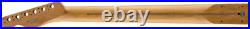 Genuine Fender ROASTED MAPLE Tele/Telecaster Neck, 22 Jumbo Frets/12/Flat Oval