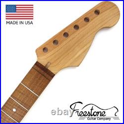 Guitar Neck 3a Roast Curly Maple on Cherry- S Style Fits Fender Stratocaster