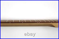 Guitar Neck 3a Roast Curly Maple on Cherry- S Style Fits Fender Stratocaster