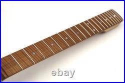 Guitar Neck 3a Roast Curly Maple on Cherry- S Style Fits Fender Stratocaster