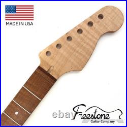 Guitar Neck Roasted Curly on Curly Maple S Style Fits Fender Stratocaster Guitar Neck Roasted Curly on Curly Maple S Style Fits Fender Stratocaster