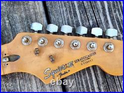 Guitar Neck Stratocaster Fender Squier II (No Nut) Vintage With Tuners Guitar Neck Stratocaster Fender Squier II (No Nut) Vintage With Tuners