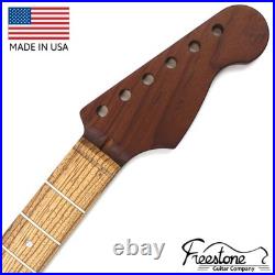 Guitar Neck Zebrawood on Roasted Maple S Style Fits Fender Stratocaster