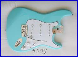 LOADED Stratocaster Alder BODY/ Daphne Blue /Pickguard, Pickups, Bridge add Neck