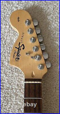 Left Handed Fender Squier Affinity Stratocaster Neck 70's Style Headstock MINT
