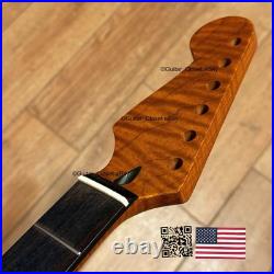 Lefty Roasted Flamed Maple Rosewood Strat Neck Reverse Left Fits Fender LSR22X Lefty Roasted Flamed Maple Rosewood Strat Neck Reverse Left Fits Fender LSR22X