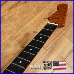 Lefty Roasted Flamed Maple Rosewood Strat Neck Reverse Left Fits Fender LSR22X Lefty Roasted Flamed Maple Rosewood Strat Neck Reverse Left Fits Fender LSR22X