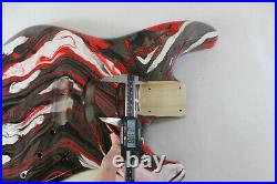 Multicolor Swirl HSS Hardtail Strat Stratocaster body Fits Fender neck P627