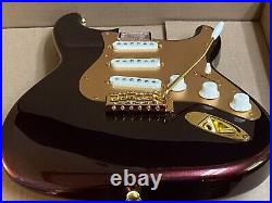 NEW Fender Squier 40th ANNIVERSARY RUBY RED METALLIC STRATOCASTER LOADED BODY