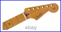 New Fender Roasted Maple Stratocaster Neck Flat Oval 22 Jumbo Frets 12 Radius