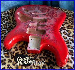 Paisley Stratocaster HSH Alder Fender Replacement Body Shielded Cavity