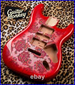 Paisley Stratocaster HSH Alder Fender Replacement Body Shielded Cavity
