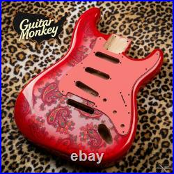 Paisley Stratocaster HSH Alder Fender Replacement Body Shielded Cavity