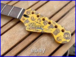 Proper Instruments 1-of-1 Nitro Stratocaster Replacement Neck Tattooed & Amber
