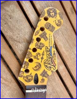 Proper Instruments 1-of-1 Nitro Stratocaster Replacement Neck Tattooed & Amber