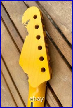 Proper Instruments 1-of-1 Nitro Stratocaster Replacement Neck Tattooed & Amber