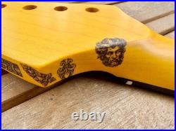 Proper Instruments 1-of-1 Nitro Stratocaster Replacement Neck Tattooed & Amber