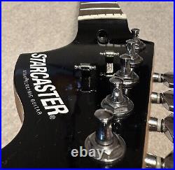 RARE 2007 Fender Starcaster Stratocaster Rosewood Neck Black Headstock EXCELLENT