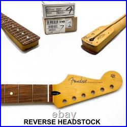 REAL PICS! Fender REVERSE HEADSTOCK Strat Neck 22 Fret Pau Ferro 9.5 Modern C