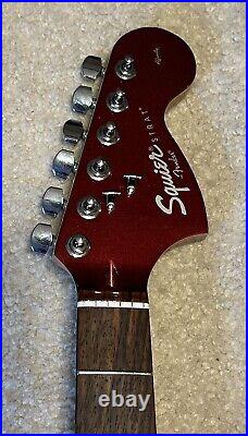 Rare RED 2004 Fender Squier Affinity Stratocaster Neck 70's Style Headstock NICE