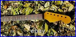 Relic Fender Stratocaster Strat Neck W Aged Clay Inlays Custom SRO C By Django