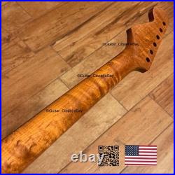 Roasted Flame Maple Rosewood Strat Neck Fits Warmoth & Fender Bodies 2SMG